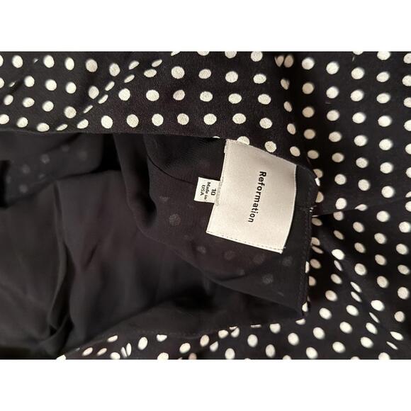 NWT! Reformation Avielle Dress in Aviar Dot Size 10 - Picture 6 of 6